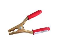 1 paire de pinces crocodiles robustes, grandes isolées en cuivre plaqué for batterie voiture(1 red and 1 black)