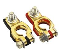 1 paire de pinces de bornes de câble de batterie de voiture, connecteurs de bornes de batterie positives et négatives, pinces de bornes de voiture(Golden)