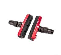 1 paire de plaquettes de frein pour vélo de montagne V-Brake, blocs de caoutchouc remplaçables, en alliage d'aluminium avec fentes de guidage au sable, 55 x 12 mm