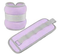 1 paire de poids pour poignets et chevilles, ensemble de poids pour chevilles, poids pour poignets et pieds, poids pour bras et chevilles pour fitness, course, gymnastique, yoga, danse (Rose, 2 kg au