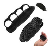 1 paire de poignées antidérapantes en silicone pour la salle de gym, pour soulevé de terre, cross-training, bodybuilding, protège-mains pour entraînement intensif (poignée à quatre doigts)