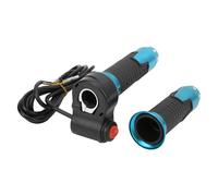 1 paire de poignées d'accélérateur 12V-99V Poignée d'accélérateur rotative universelle avec bouton pour scooter électrique bleu