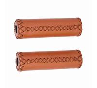 1 paire de poignées de guidon de vélo rétro en similicuir, trois couleurs, couvre-poignées de vélo, marron