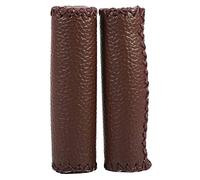 1 Paire de poignées de Guidon de vélo Set Grips Classique en Cuir Artificiel coloré Confort Marron Ergonomique Bicyclette