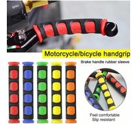 1 paire de poignées de guidon en silicone en forme de corne de requin, protecteur de guidon antidérapant pour moto/vélo électrique, convient aux vélos bleu,vert,rouge,couleur orange,jaune,Jaune 2 pair