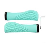 1 paire de poignées de guidon ergonomiques en caoutchouc antidérapant pour une meilleure traction et une forme confortable pour VTT, route, ville, vélo pliable (cyan)
