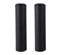1 Paire de poignées de vélo de Montagne en Silicone, poignées de vélo en Silicone, antidérapantes Antichoc, poignées de Guidon de 18 mm de diamètre avec Embouts de Guidon, poignées en Mousse(Noir)