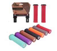 1 paire de poignées de vélo de montagne en Silicone verrouillables ODI, housses de guidon confortables et antidérapantes absorbant les chocs pour pièces de vtt/cyclisme Orange