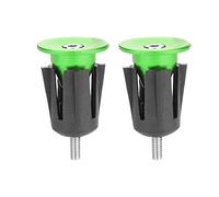 1 paire de poignées de vélo en alliage d'aluminium, embouts de barre, bouchon pour guidon de route de vélo de montagne (Verte)