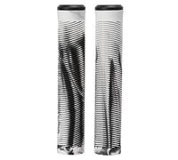 1 paire de poignées souples pour guidon de vélo de 6,3 pouces, en caoutchouc TPE antidérapant, ergonomiques, pour vélos à pignon fixe, VTT, scooters, installation facile (noir) (Blanc gris et noir)