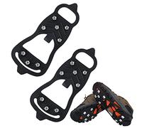 1 Paire de Pointes, Pointes antidérapantes universelles, Couvre-Chaussures à Griffes à Neige avec 8 Clous en Acier, équipement d'alpinisme en Silicone, adapté aux Jours de Neige. (L)