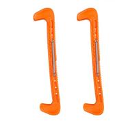 1 paire de protections de patins à glace, couvre-lames de patins à glace avec ressort réglable, 7 couleurs, accessoires de skate (orange)