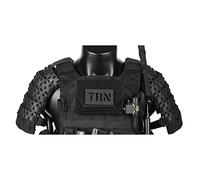 1 paire de protections d'épaule tactiques, ajustables, antidérapantes, pour paintball, combat, CS, cosplay, entraînement, sans gilet, 1 paire, Noir , 21 x 24cm
