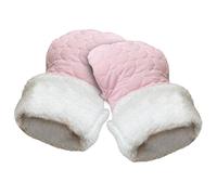 1 paire de protège-mains pour poussette bébé Gants doux et chauds pour parents Coupe-vent Main plus chaude et froide Protection Moufles Nylon Peluche Maternité