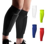 1 Paire De Protege Tibia Ski, Chaussette Protege Tibias, Protection Tibia Ski, Protecteurs De Tibias élastiques Anti-Collision Longs, Structure en Nid d'abeille, pour Le Skier/Football (F, XL)