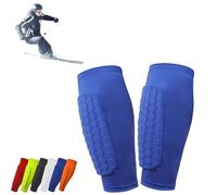 1 Paire De Protège Tibia Ski,Protege Tibia Foot Adulte,Ski Shin Guards,Protection Tibias Foot,Chaussette Protege De Tibias Résistant Aux Chocs,Anti-Collision Structure en Nid d'abeille (B, XL)