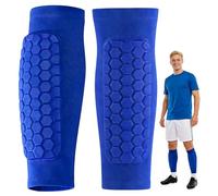 1 Paire de Protège-Tibias de Ski, Protège Tibia Foot, Protections de Football Anticollision Cellulaire, Fit Conforms to The Leg, Shin Pads Cover for Sports, Bleu, 15+ Ans(L)