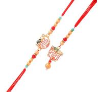 1 paire de Rakhi pour garçon pour Bhaiya Bhabhi Raksha Bandhan Rakhi Set pour frère sœur couple Rakhi avec You are My Hero Aimant de réfrigérateur et Roli Tilak