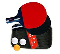 1 Paire de Raquette de ping-Pong, équipement de Tennis de Table pour débutant, Ensemble de Raquettes avec poignée en Caoutchouc