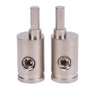 1 Paire de réducteurs d'entrée d'ampli en Laiton pour connecteurs de bornes de Fil d'amplificateur de Voiture, Adaptateur de Fil d'alimentation 0GA à 4GA pour systèmes Audio de (4GA à 8GA)