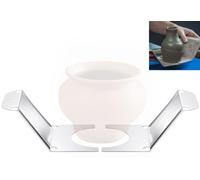 1 paire de rehausseurs de pot en argile en aluminium de 12,7 cm de large fournit une méthode facile pour enlever les articles de poterie de la roue de lancer sans les endommager