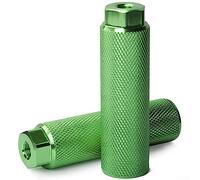 1 paire de repose-pieds universels pour essieux de 9,5 mm, repose-pieds de vélo en alliage d'aluminium, antidérapants, pour BMX et VTT, vert