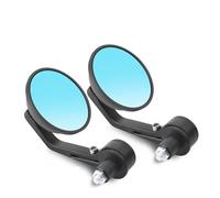 1 Paire De Rétroviseurs De Moto en Aluminium, 7/8 ", 22mm, Rétroviseur Rond, Extrémité De La Barre De Poignée, Rétroviseurs Latéraux pour Scooter Miroirs