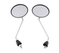 1 Paire De Rétroviseurs Latéraux Ronds Chromés pour Moto Scooter 8mm Miroirs