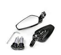 1 paire de rétroviseurs latéraux universels for guidon de moto en aluminium, 7/8 pouces, 22 mm(Black)