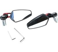 1 paire de rétroviseurs moto 360 ° Rotatable verre lisse vision claire côté guidon universel rouge