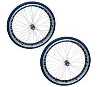 1 Paire de Roues Arrière de Rechange pour Fauteuil Roulant (24 X 13/8), Pneu Gonflable, Accessoire pour Fauteuil Roulant Manuel(Black)