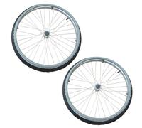 1 Paire de Roues Arrière de Rechange pour Fauteuil Roulant (24 X 13/8), Pneu Gonflable, Accessoire pour Fauteuil Roulant Manuel(Gray)