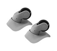 1 paire de roues de rechange pour valise de voyage en plastique robuste pour chariot (gris L)