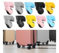 1 paire de roulettes de rechange pour chariot de valise, accessoire pour une installation facile (rose, L)