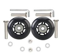 1 paire de roulettes de valise de remplacement 90 * 24 mm (3,54 "x 0,94") avec roulements de 8 mm (0,31") 35 mm (1,38") 40 mm (1,57") Clés de réparation pour valise et patin de rue extérieur