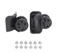 1 paire de roulettes noires pour valises, pivotantes, nylon universel, pour réparation et remplacement