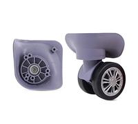 1 paire de roulettes pivotantes de rechange pour valise YF-W068# - Gris - Sans étrier de frein