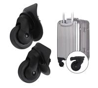 1 paire de roulettes pivotantes pour bagages Roues pivotantes silencieuses de remplacement pour valises Noir A52