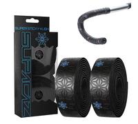 1 paire de ruban de guidon de vélo de route antidérapant, bande de barre de poignée antichoc en PU avec bouchons d'extrémité de barre, bande d'enveloppe Anti-Vibration en PU pour vélo Star Green