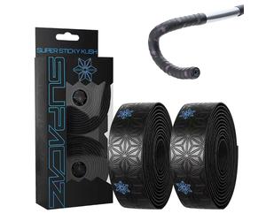 1 paire de ruban de guidon de vélo de route antidérapant, bande de barre de poignée antichoc en PU avec bouchons d'extrémité de barre, bande d'enveloppe Anti-Vibration en PU pour vélo Star Green