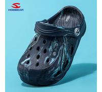 1 paire de sabots en bois marine HOBIBEAR, chaussures pour enfants avec motifs, chaussures souples pour tout-petits et nourrissons prémarcheurs, respirantes et aérées, pantoufles convenant aux garçons