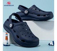 1 paire de sabots mignons, souples et confortables Hobibear. Sandales creuses pour tout-petits et enfants. Chaussures d'été pour la plage. Plates, couleur bleu plus foncé EUR34,EUR35,EUR36,EUR37,EUR20