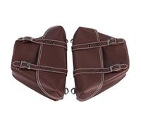 1 Paire De Sacoches Latérales De Moto En Cuir PU Sacoches Classiques Pour Outils De Moto Universelles Pour Cafe Racer CB Style Japonais Personnalisé Sacoche De Selle De Moto Universelle(Brown)