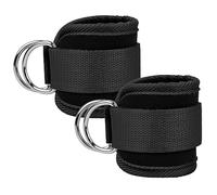 1 paire de sangles de cheville, bandes de résistance aux poignets, sangles rembourrées, réglables pour fitness, fessier, anneau en D pour machine à câble, gym, entraînement des pieds et des jambes