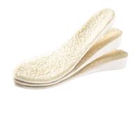1 Paire de Semelles chauffantes d'hiver Rehaussantes en Mousse à mémoire Forme avec Soutien la voûte Plantaire for Femmes et Sportifs(White 2.5cm,EU39-40(250mm))