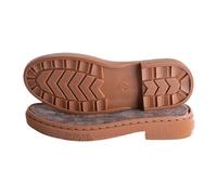 1 paire de semelles complètes pour réparation de chaussures de travail, semelle extérieure en caoutchouc de rechange pour chaussures de travail, demi-semelle et semelle intérieure à talons (marron