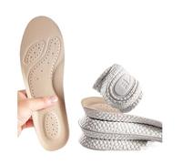 1 paire de semelles intérieures en cuir doux et lisse absorbant les chocs avec rembourrage en particules de maïs soufflé sur toute la paume - Respirantes (EU39 à 40 (250 mm)