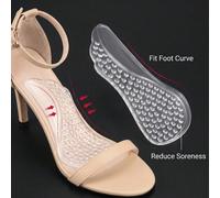 1 paire de semelles intérieures invisibles en silicone anti-dérapantes 3/4 longueur, semelles intérieures absorbant la transpiration et amortissant les chocs, anti-pression, essentiels de voyage et in