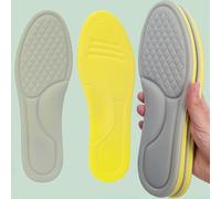 1 paire de semelles intérieures respirantes anti-odeurs ultra fines et souples pour chaussures de sport, soutien de la voûte plantaire, semelles intérieures EU37-38