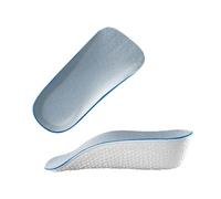 1 paire de semelles intérieures respirantes et invisibles - Soutien de la voûte plantaire - Durable - Demi-semelle intérieure pratique à utiliser - Gris-L